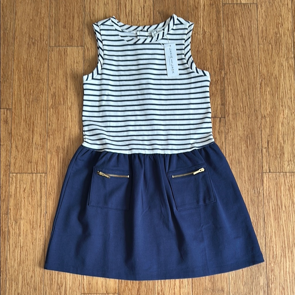 Janie and Jack Navy Striped Dress